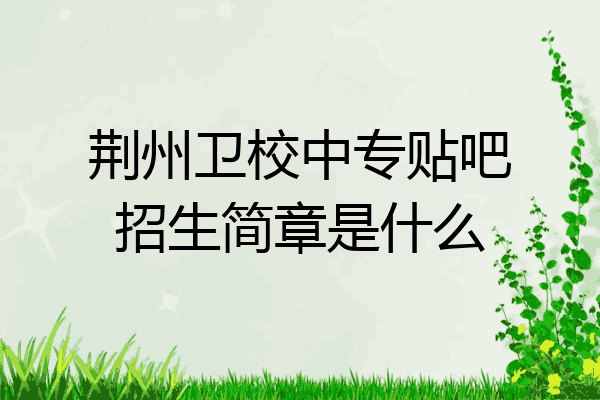 荆州卫校中专贴吧招生简章是什么