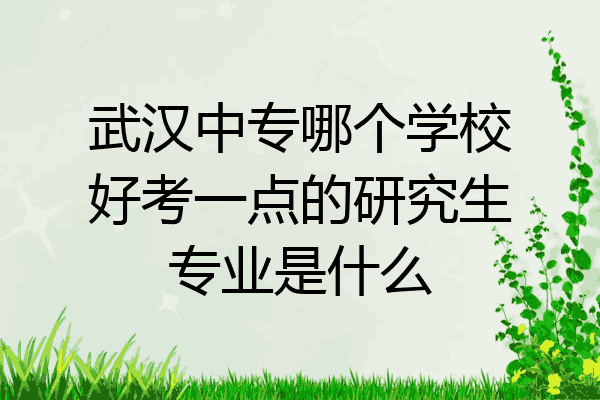 武汉中专哪个学校好考一点的研究生专业是什么