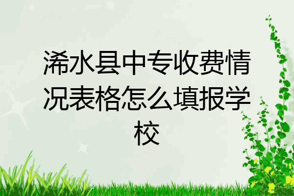 浠水县中专收费情况表格怎么填报学校