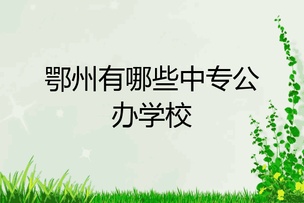 鄂州有哪些中专公办学校