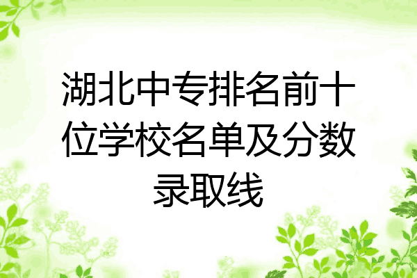 湖北中专排名前十位学校名单及分数录取线