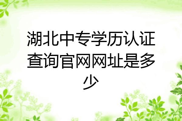 湖北中专学历认证查询官网网址是多少