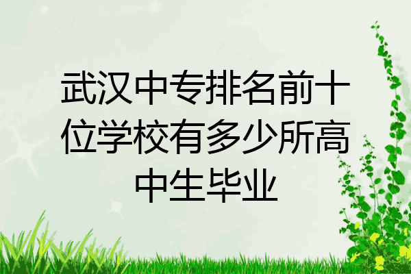 武汉中专排名前十位学校有多少所高中生毕业