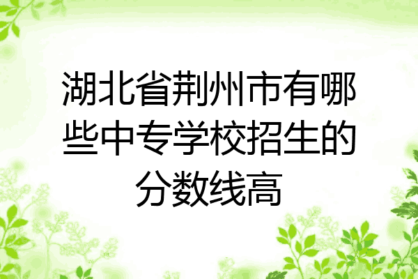 湖北省荆州市有哪些中专学校招生的分数线高