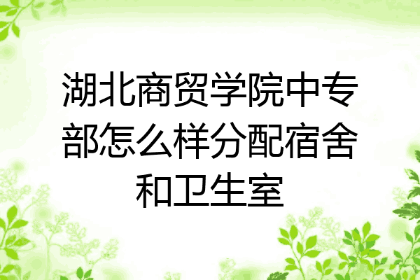 湖北商贸学院中专部怎么样分配宿舍和卫生室