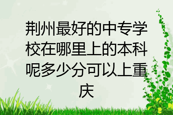 荆州最好的中专学校在哪里上的本科呢多少分可以上重庆