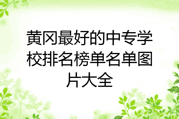黄冈最好的中专学校排名榜单名单图片大全