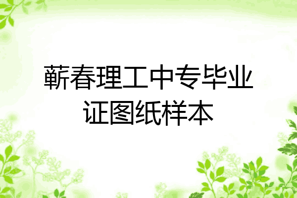 蕲春理工中专毕业证图纸样本