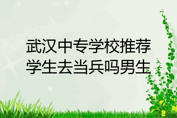 武汉中专学校推荐学生去当兵吗男生
