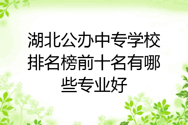 湖北公办中专学校排名榜前十名有哪些专业好
