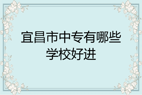 宜昌市中专有哪些学校好进