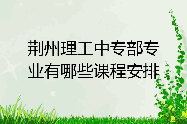 荆州理工中专部专业有哪些课程安排