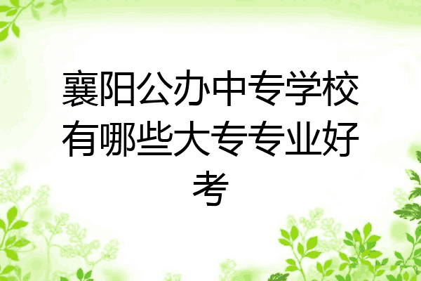襄阳公办中专学校有哪些大专专业好考