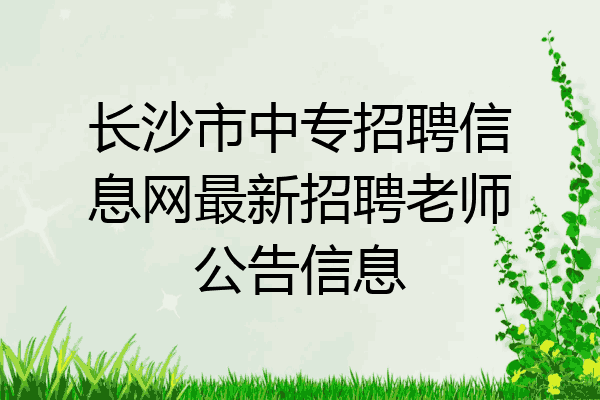 长沙市中专招聘信息网最新招聘老师公告信息