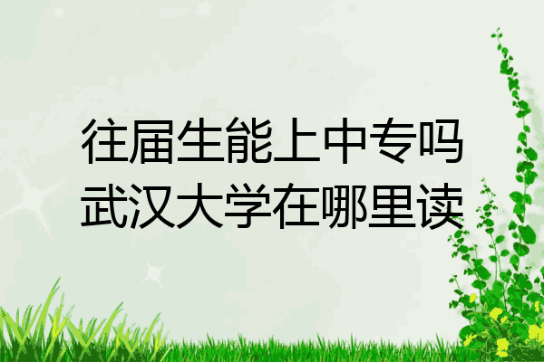 往届生能上中专吗武汉大学在哪里读