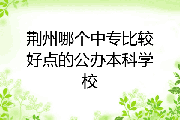 荆州哪个中专比较好点的公办本科学校