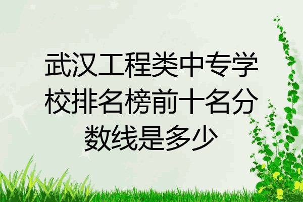 武汉工程类中专学校排名榜前十名分数线是多少