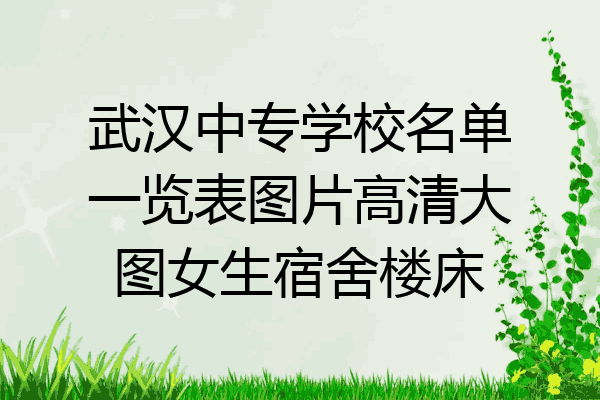 武汉中专学校名单一览表图片高清大图女生宿舍楼床