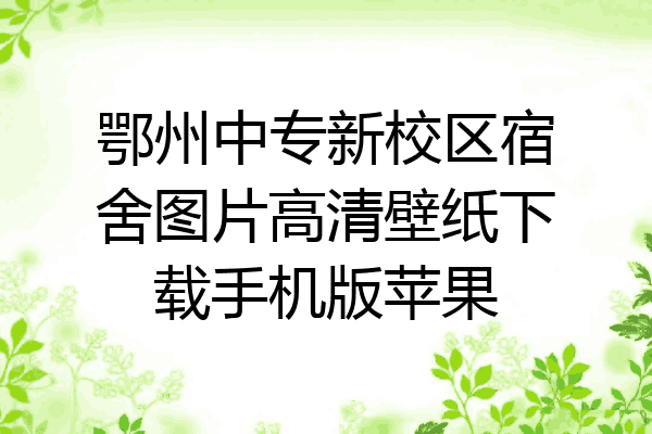 鄂州中专新校区宿舍图片高清壁纸下载手机版苹果