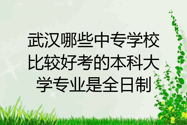 武汉哪些中专学校比较好考的本科大学专业是全日制
