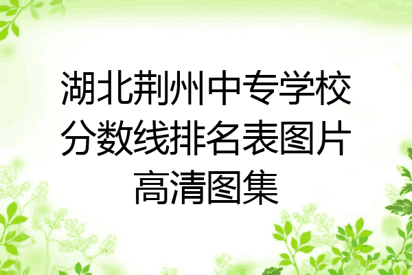 湖北荆州中专学校分数线排名表图片高清图集