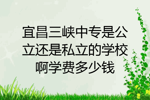 宜昌三峡中专是公立还是私立的学校啊学费多少钱