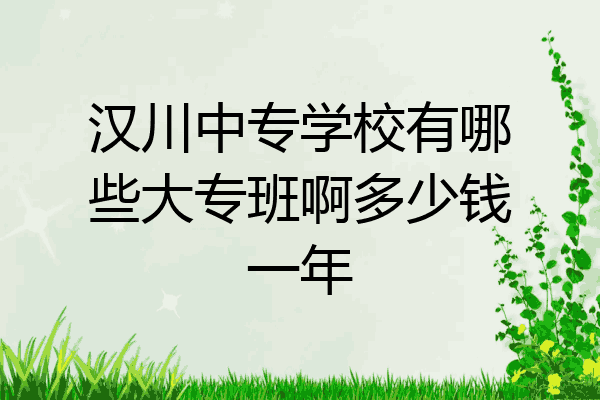 汉川中专学校有哪些大专班啊多少钱一年
