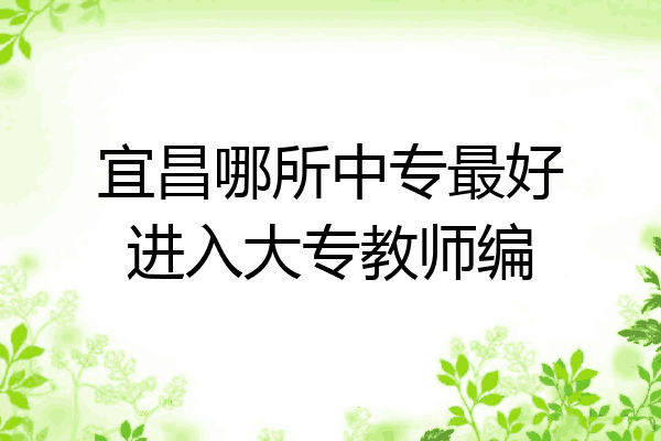 宜昌哪所中专最好进入大专教师编