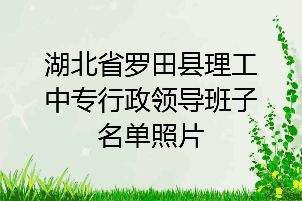 湖北省罗田县理工中专行政领导班子名单照片