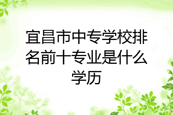 宜昌市中专学校排名前十专业是什么学历