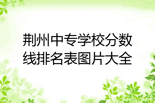 荆州中专学校分数线排名表图片大全