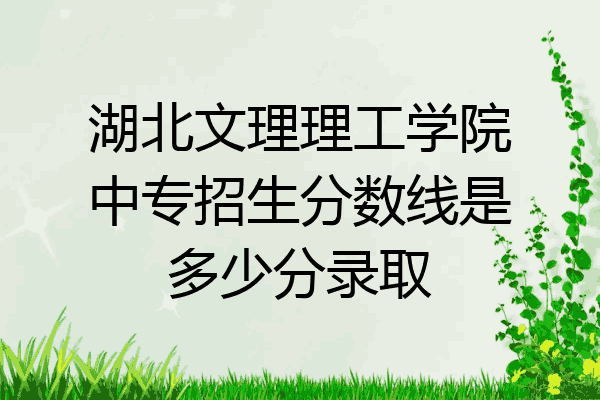湖北文理理工学院中专招生分数线是多少分录取