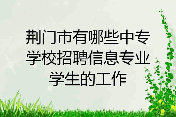 荆门市有哪些中专学校招聘信息专业学生的工作