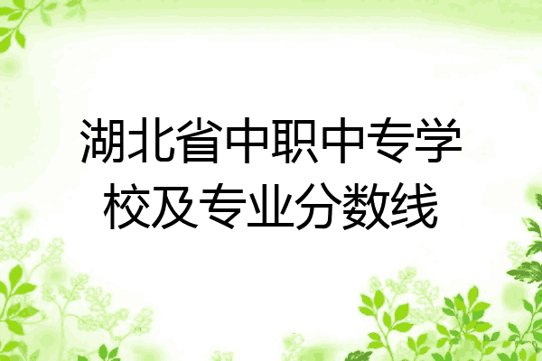 湖北省中职中专学校及专业分数线