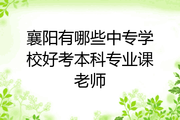 襄阳有哪些中专学校好考本科专业课老师