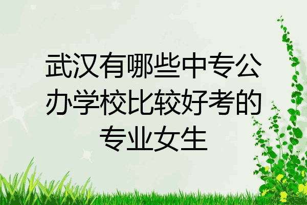武汉有哪些中专公办学校比较好考的专业女生