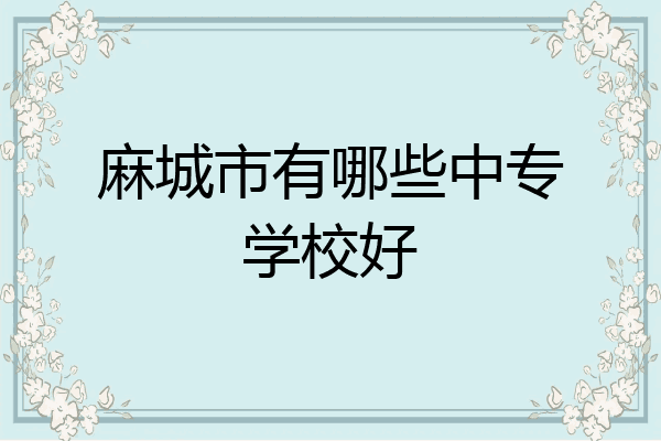 麻城市有哪些中专学校好