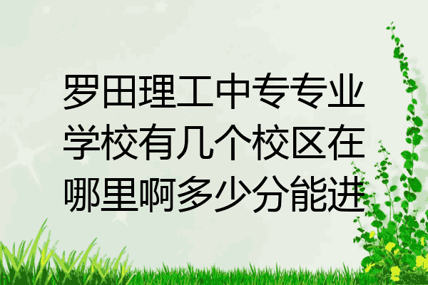 罗田理工中专专业学校有几个校区在哪里啊多少分能进