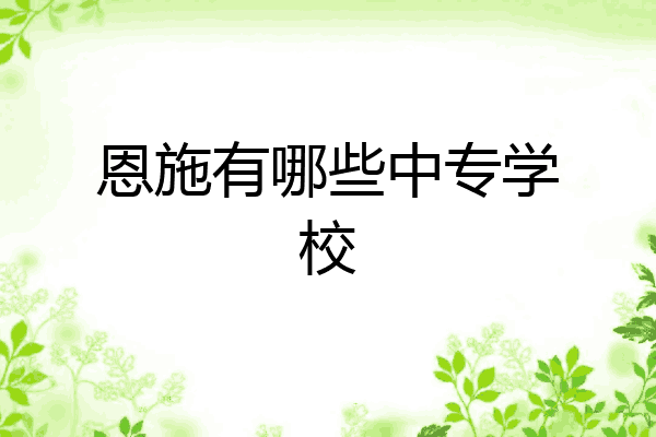恩施有哪些中专学校