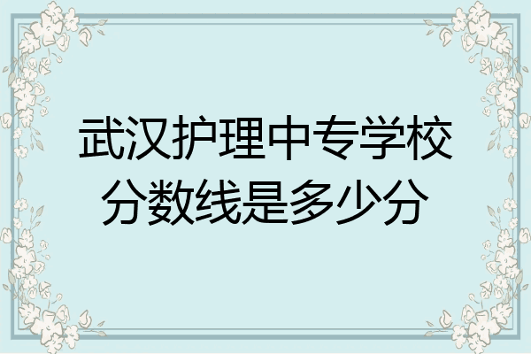 武汉护理中专学校分数线是多少分