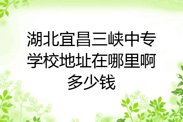 湖北宜昌三峡中专学校地址在哪里啊多少钱