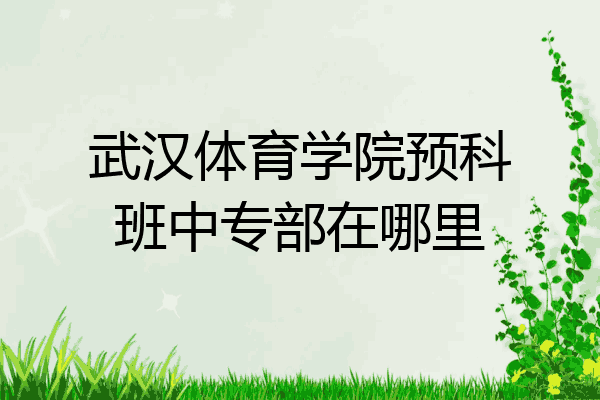 武汉体育学院预科班中专部在哪里