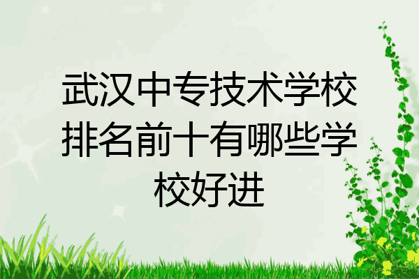 武汉中专技术学校排名前十有哪些学校好进