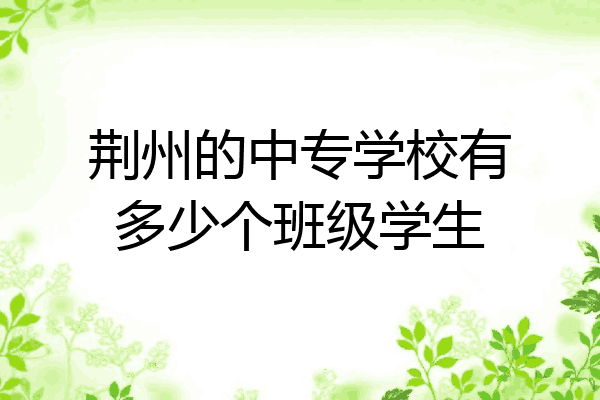 荆州的中专学校有多少个班级学生