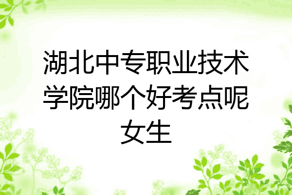 湖北中专职业技术学院哪个好考点呢女生