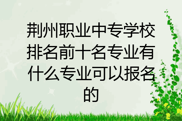 荆州职业中专学校排名前十名专业有什么专业可以报名的