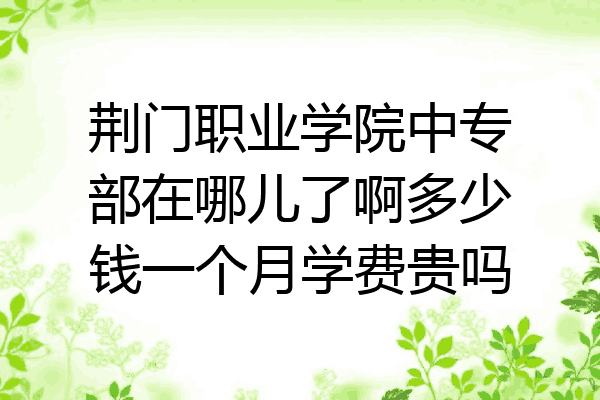 荆门职业学院中专部在哪儿了啊多少钱一个月学费贵吗