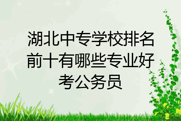 湖北中专学校排名前十有哪些专业好考公务员