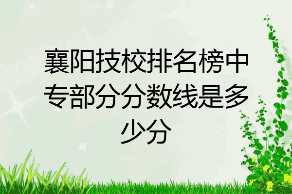襄阳技校排名榜中专部分分数线是多少分