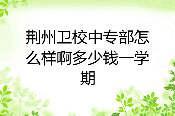 荆州卫校中专部怎么样啊多少钱一学期